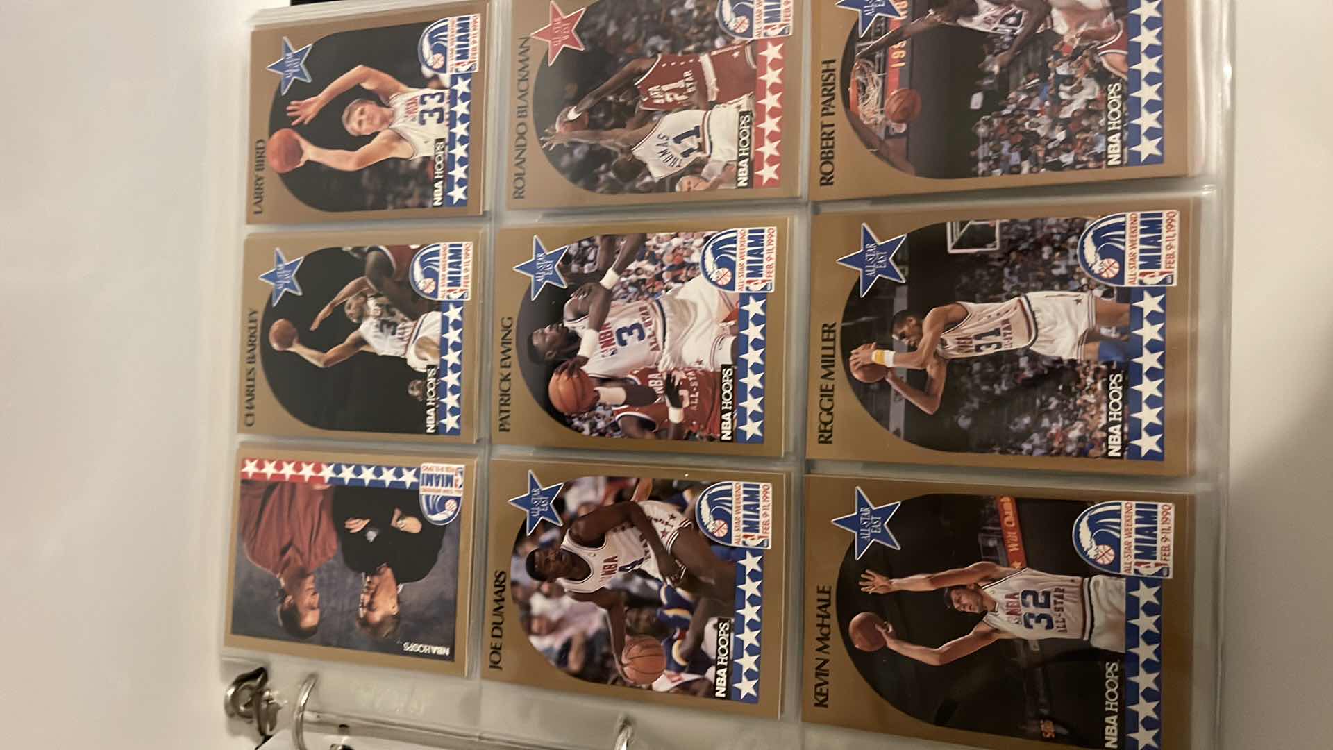 Photo 2 of 1990 NBA HOOP BASKETBALL CARDS W BINDER