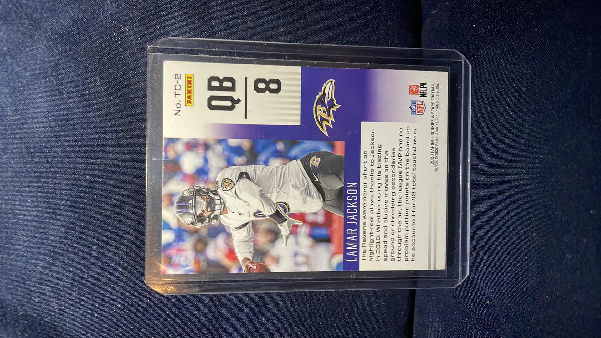 Photo 2 of 2020 PANINI LAMAR JACKSON ROOKIES & STARS CARD #TC-2