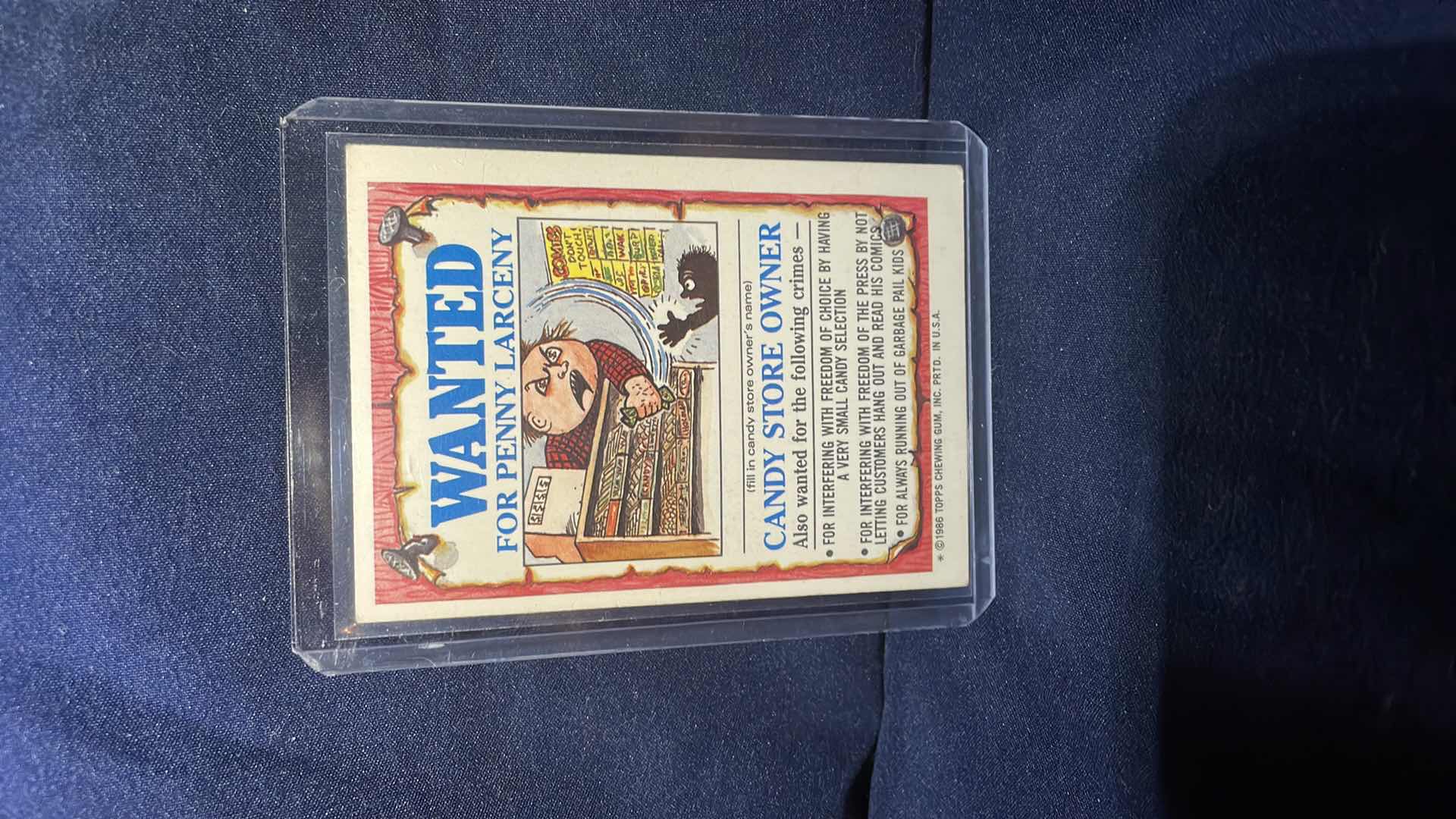 Photo 1 of 1986 GARBAGE PAIL KIDS ALI GATOR CARD #100a