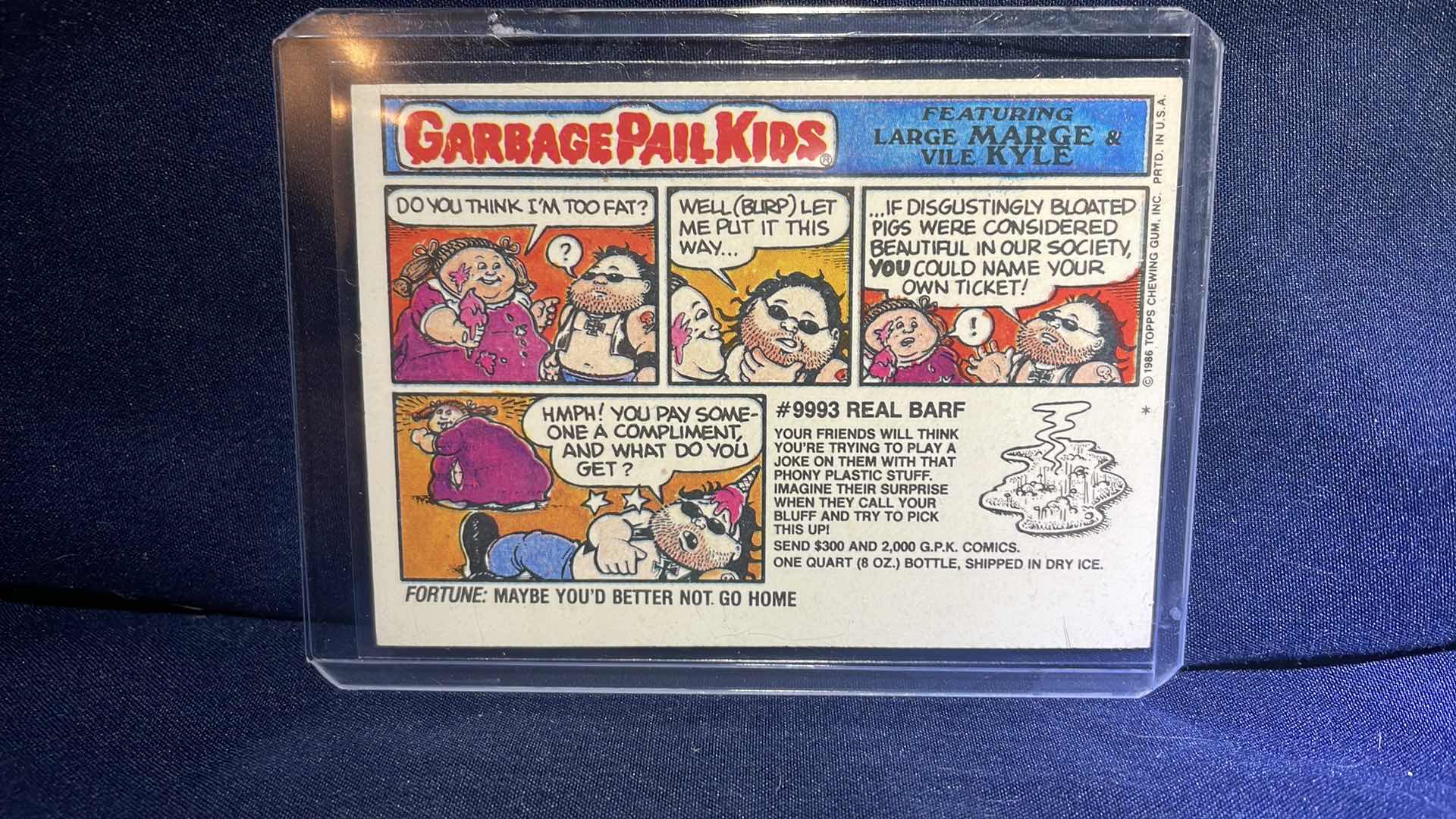 Photo 1 of 1986 GARBAGE PAIL KIDS MONTE ZUMA CARD #224a