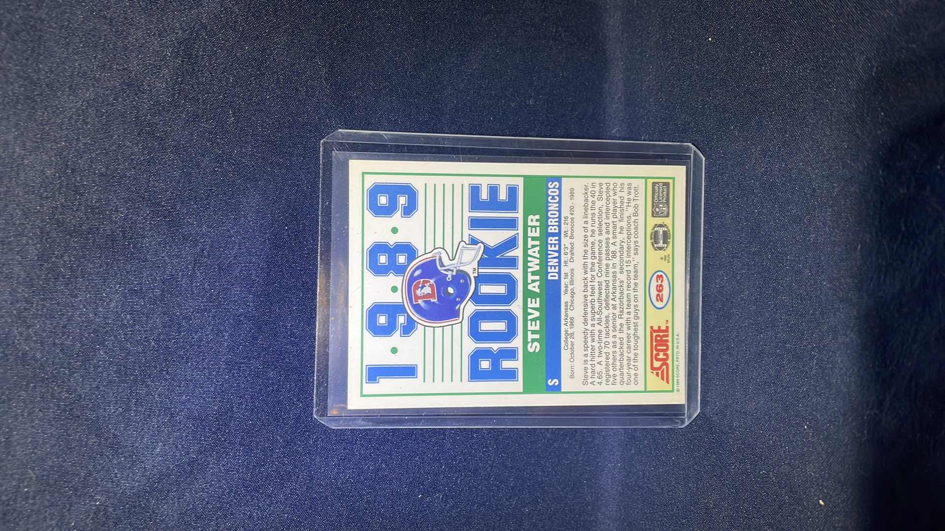 Photo 1 of 1989 SCORE STEVE ATWATER ROOKIE CARD 263