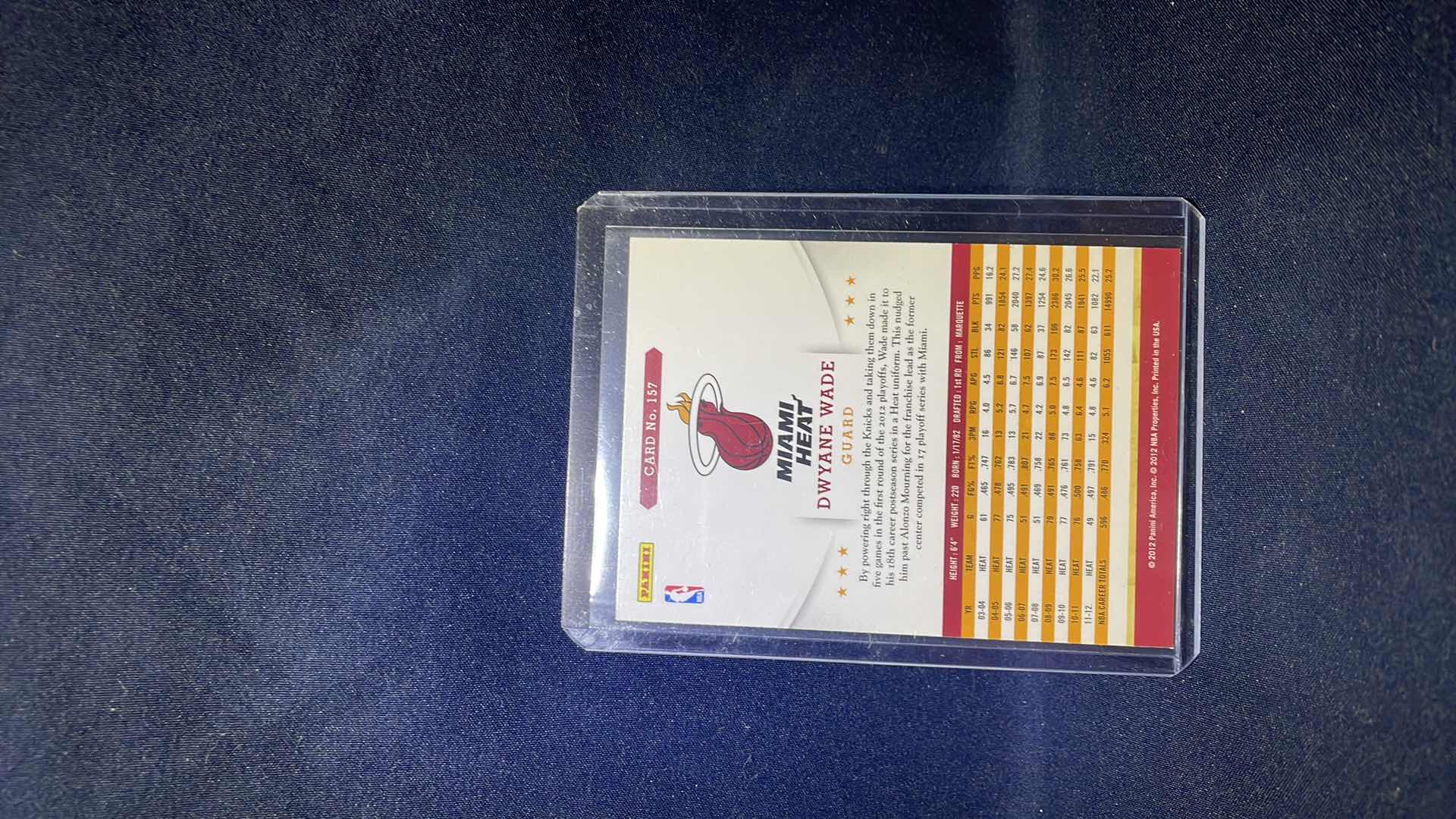 Photo 1 of 2012 PANINI DWAYNE WADE CARD #157