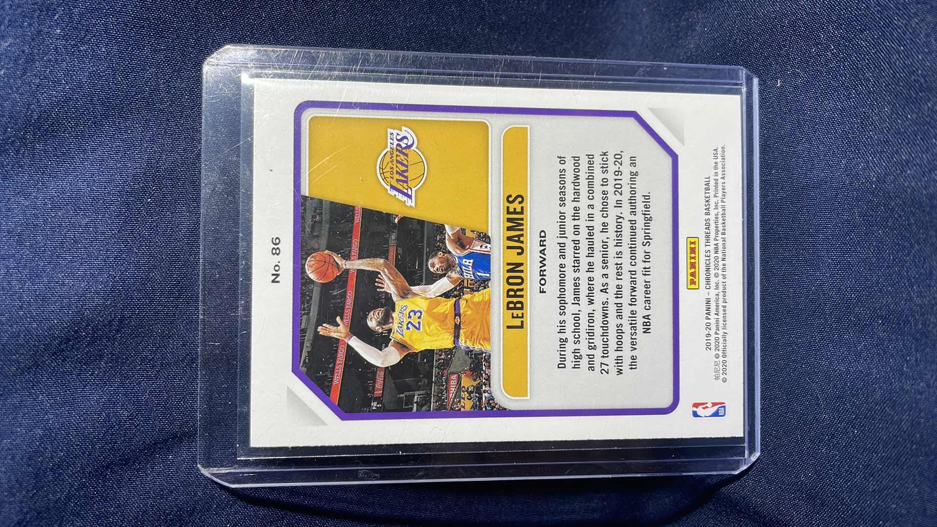 Photo 1 of 2019 PANINI LEBRON JAMES CARD 86