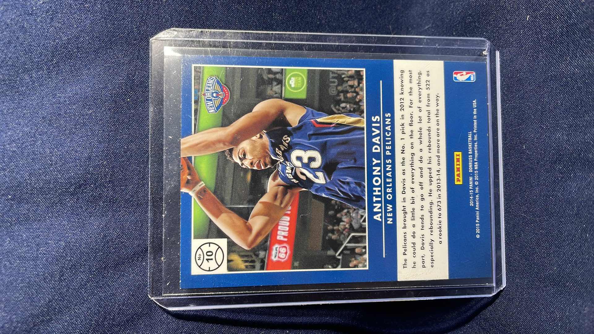 Photo 1 of 2014 DONRUSS ANTHONY DAVIS PRODUCTION LINE CARD #10
