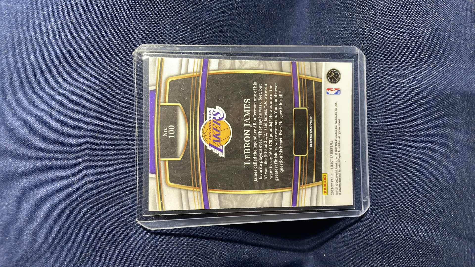 Photo 1 of 2021 PANINI LeBRON JAMES CARD #100