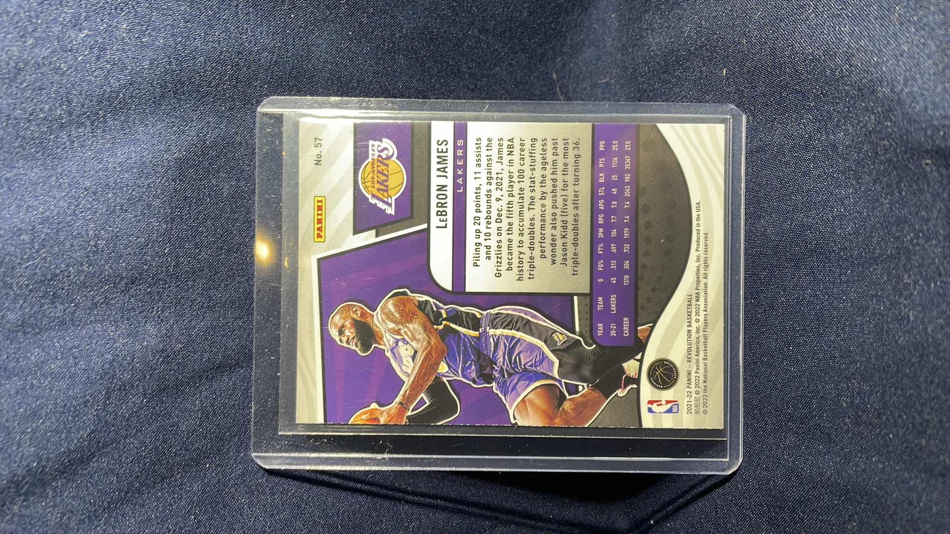 Photo 1 of 2021 PANINI LEBRON JAMES REVOLUTION CARD #57