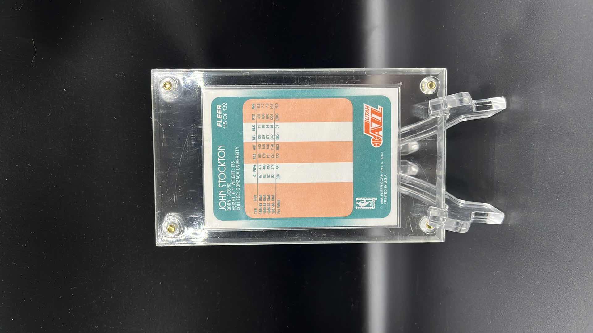 Photo 1 of 1988 JOHN STOCKTON FLEER ROOKIE CARD 115