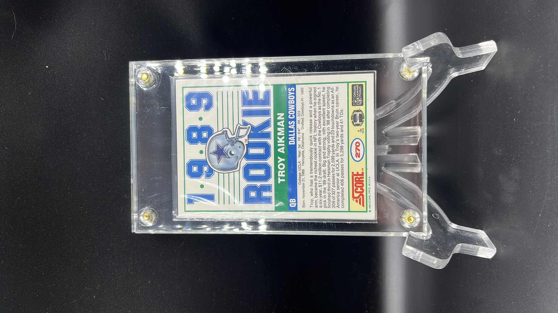 Photo 1 of 1989 TROY AIKMAN SCORE ROOKIE CARD 270