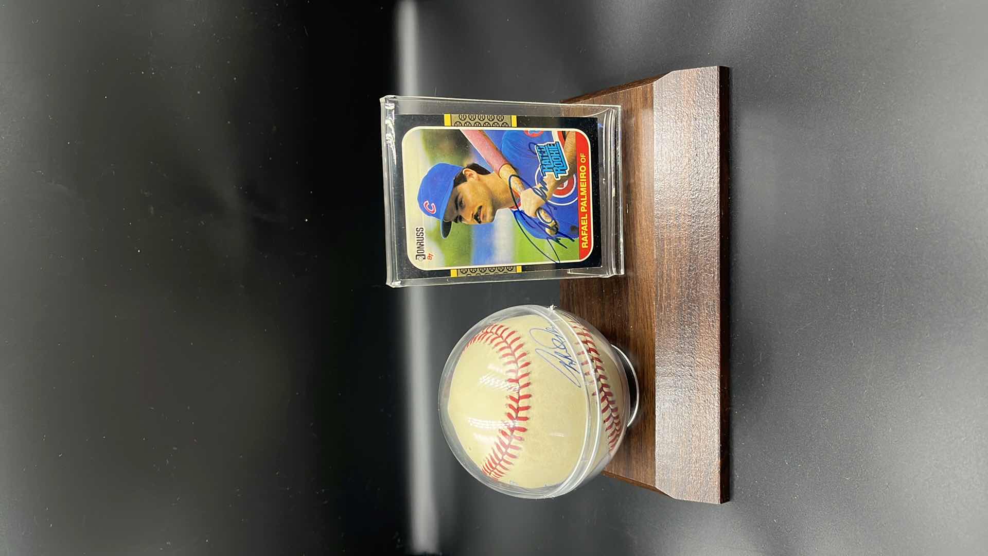 Photo 3 of 1987 RAFAEL PALMEIRO AUTOGRAPHED DONRUSS RATED ROOKIE CARD 43