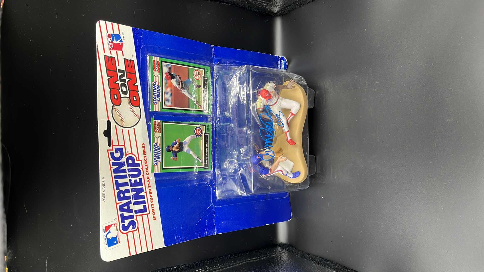 Photo 2 of RYNE SANDBERG AUTOGRAPHED ONE ON ONE STARTING LINEUP FIGURINE