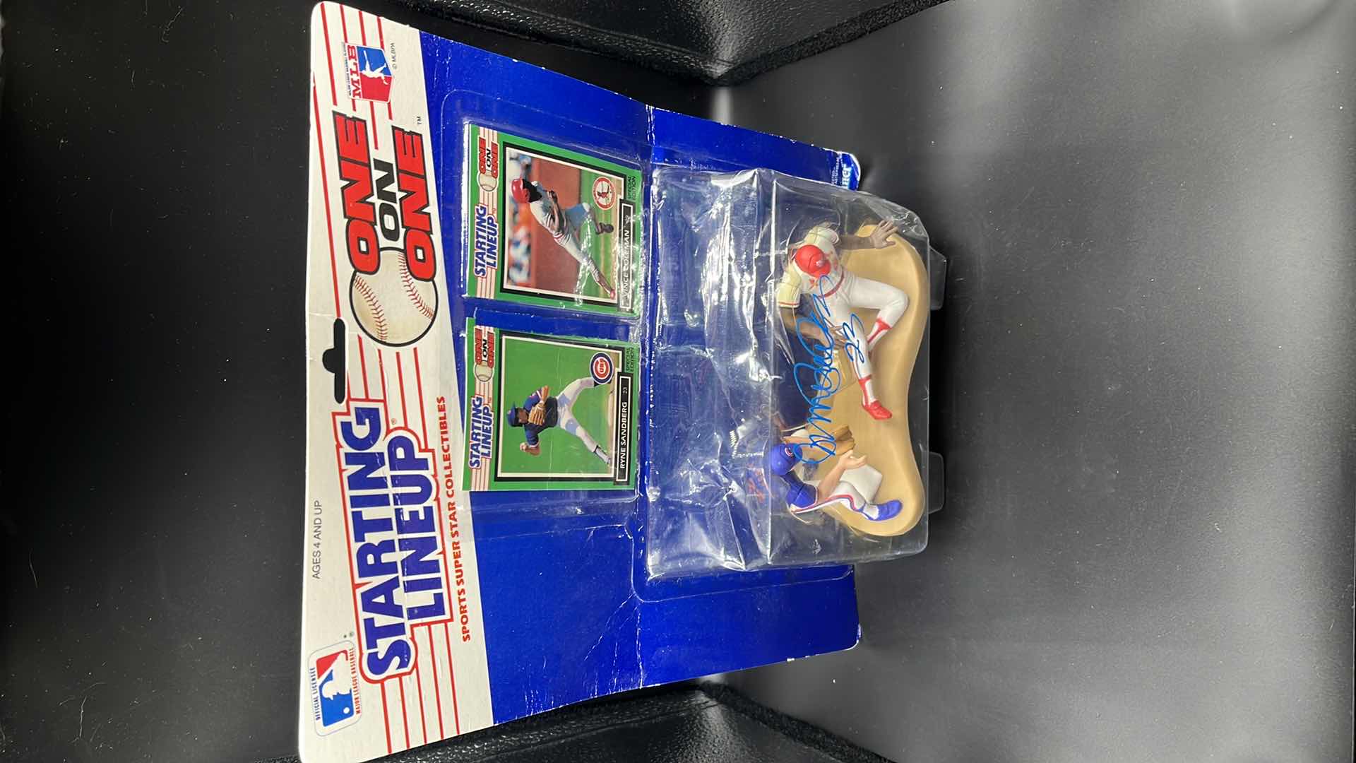 Photo 1 of RYNE SANDBERG AUTOGRAPHED ONE ON ONE STARTING LINEUP FIGURINE