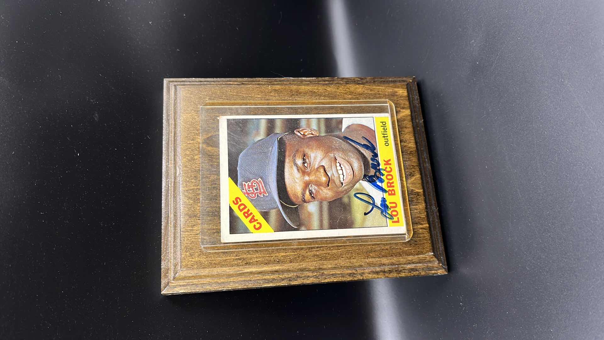 Photo 3 of 1966 LOU BROCK AUTOGRAPHED BASEBALL CARD #126