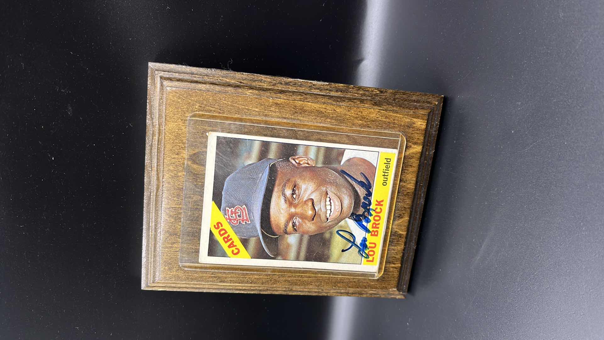 Photo 1 of 1966 LOU BROCK AUTOGRAPHED BASEBALL CARD #126