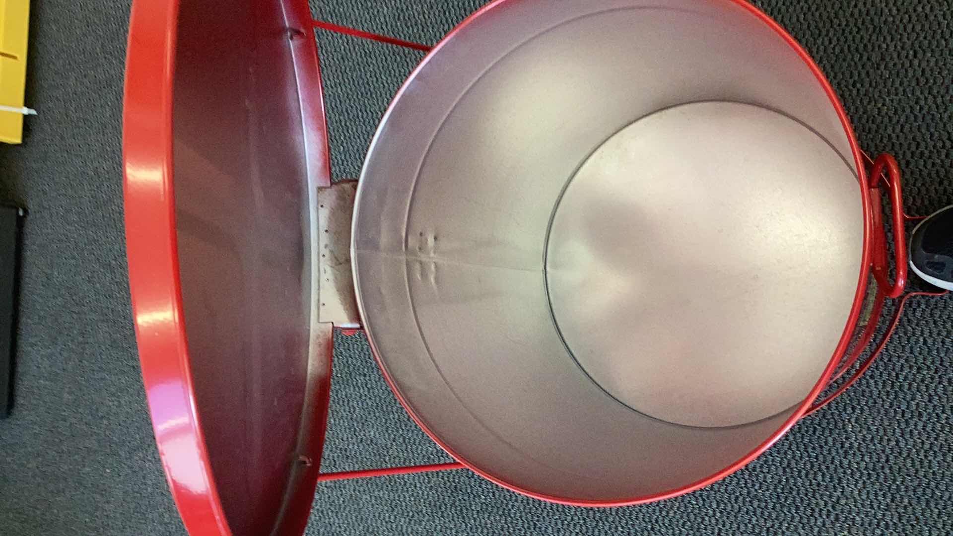 Photo 1 of JUSTRITE 21 GALLON OILY WASTE CAN BRAND NEW 19” X 24”