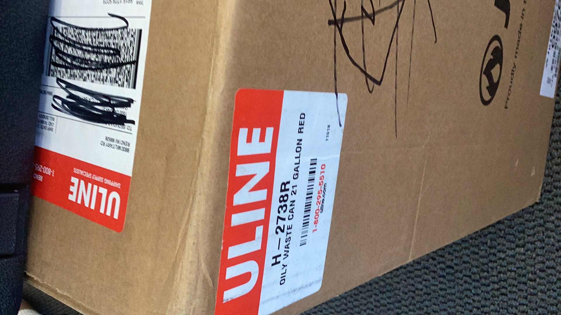 Photo 1 of JUSTRITE 21 GALLON OILY WASTE CAN BRAND NEW 19” X 24”