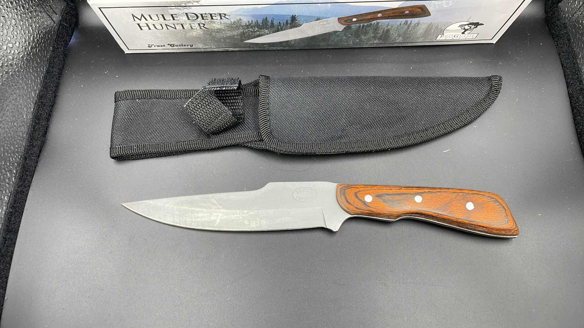 Photo 1 of FROST CUTLERY MULE DEER HUNTER 10” BLADE WITH SHEATH