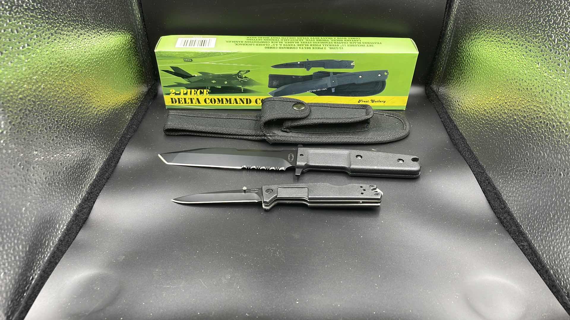 Photo 1 of FROST CUTLERY 2 PIECE DELTA COMMAND KNIFE SET WITH SHEATH 11”