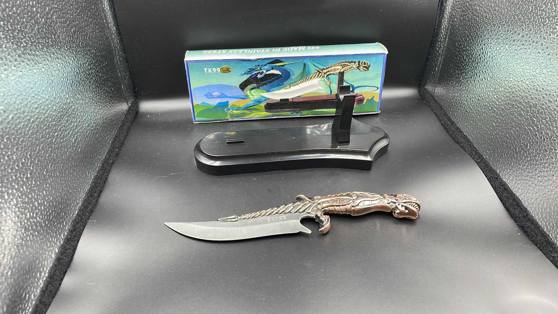 Photo 1 of DECORATE SKELETON KNIFE WITH STAND 9”