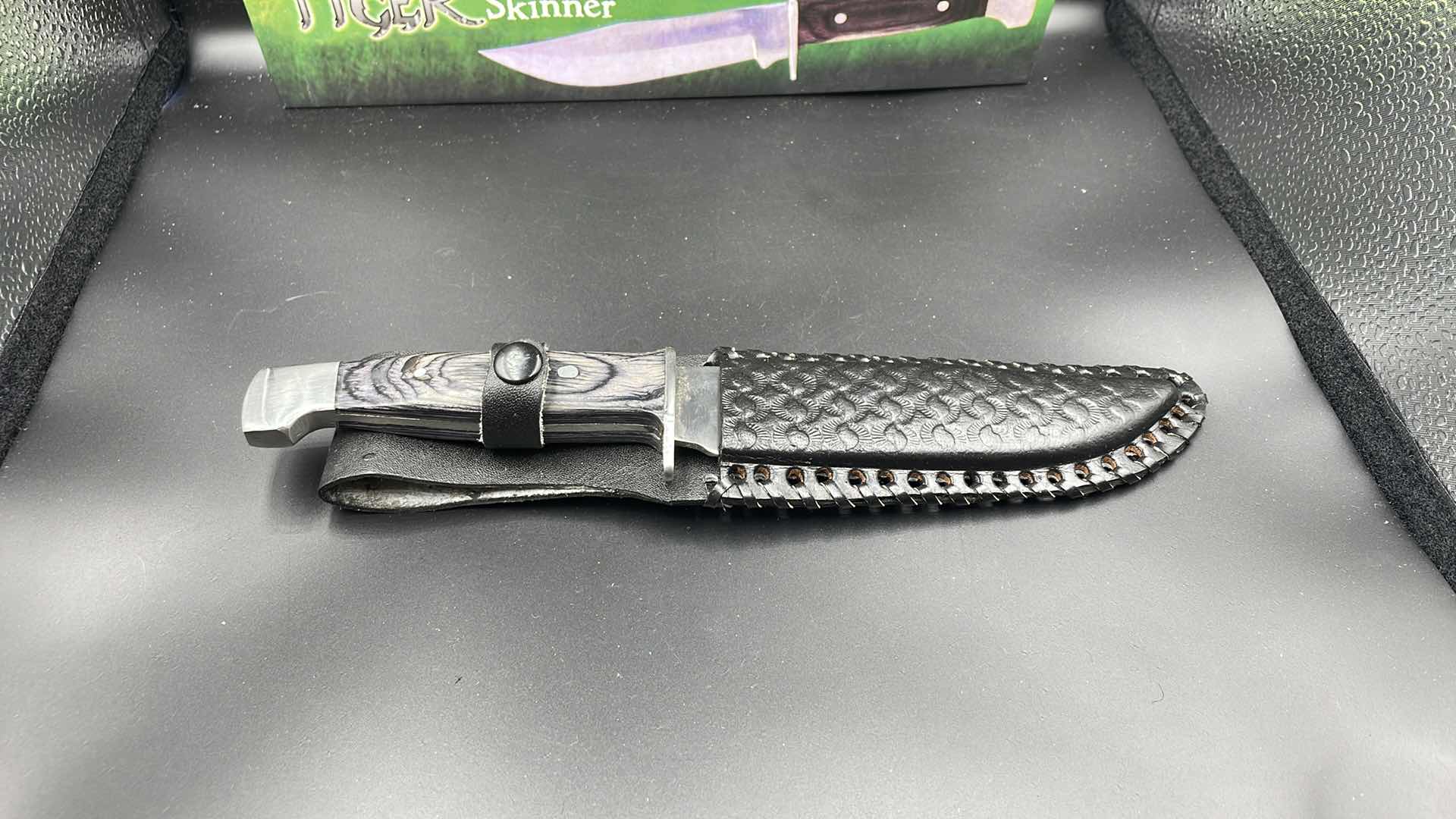 Photo 2 of TIGER SKINNER BLADE AND SHEATH 9”