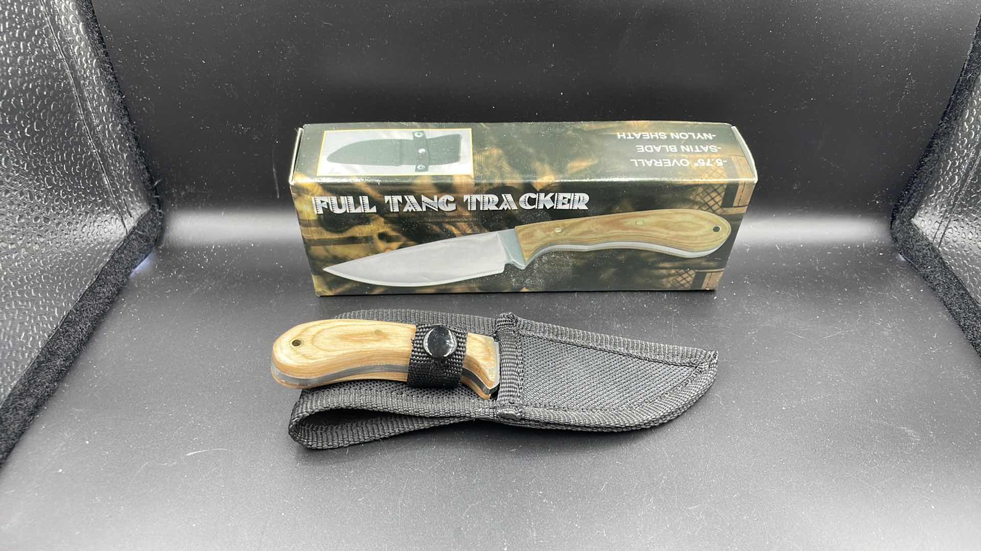 Photo 1 of FULL TANG TRACKER BLADE AND SHEATH 6”