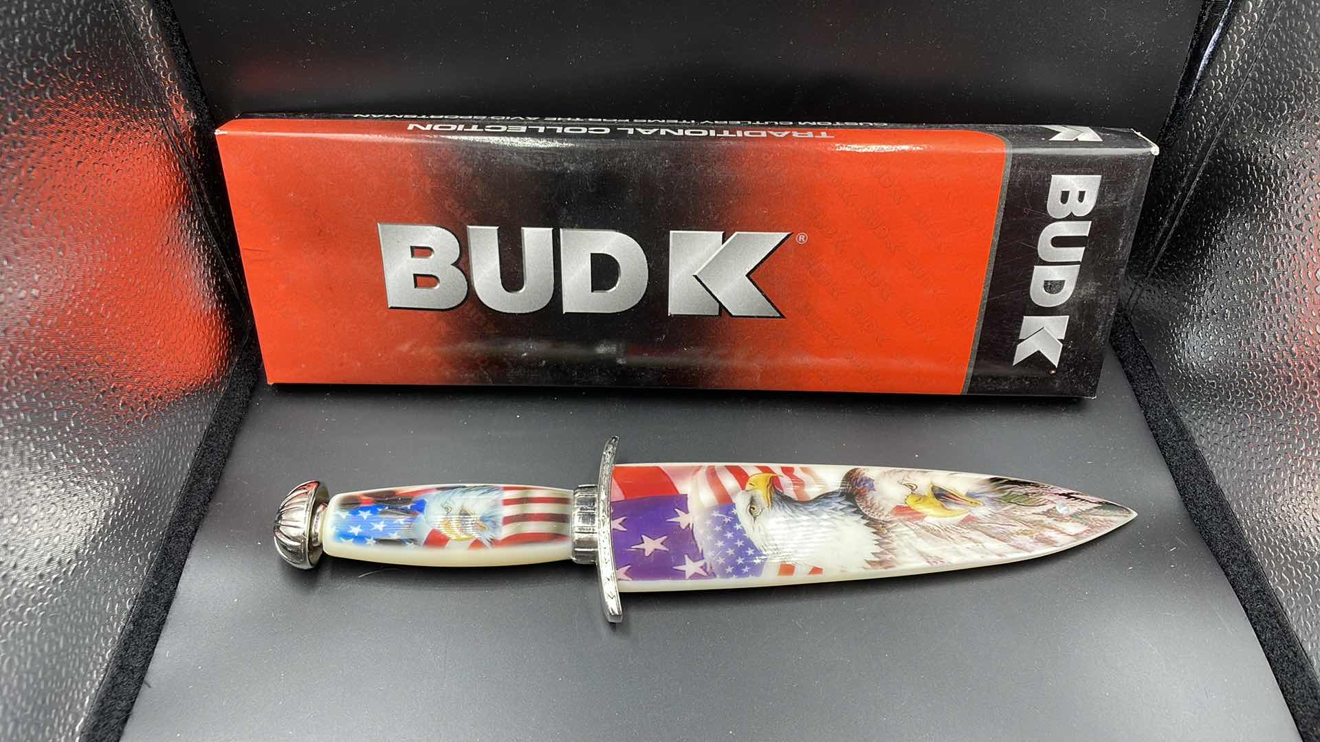 Photo 2 of BUD K EAGLE DECORATIVE BLADE AND SHEATH 11”