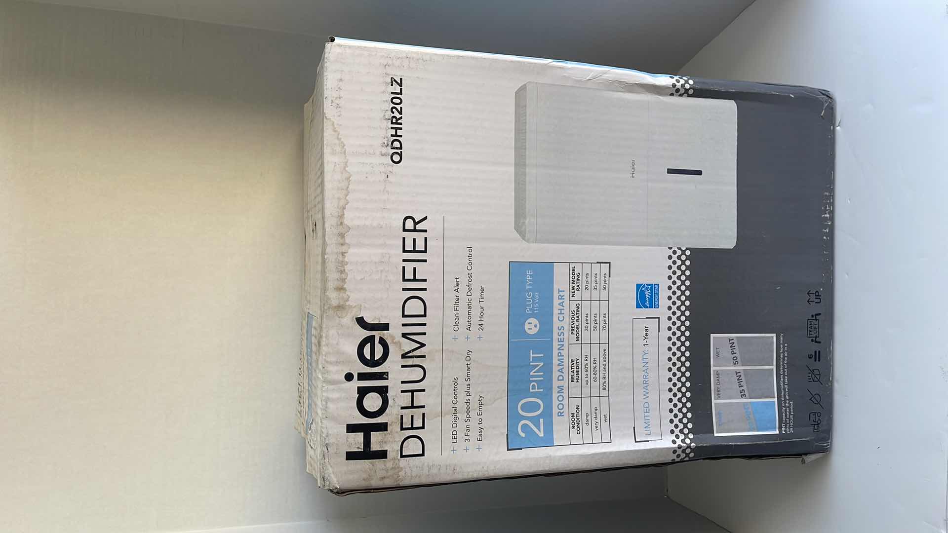 Photo 1 of HAIER DEHUMIDIFIER MODEL QDHR20LZ