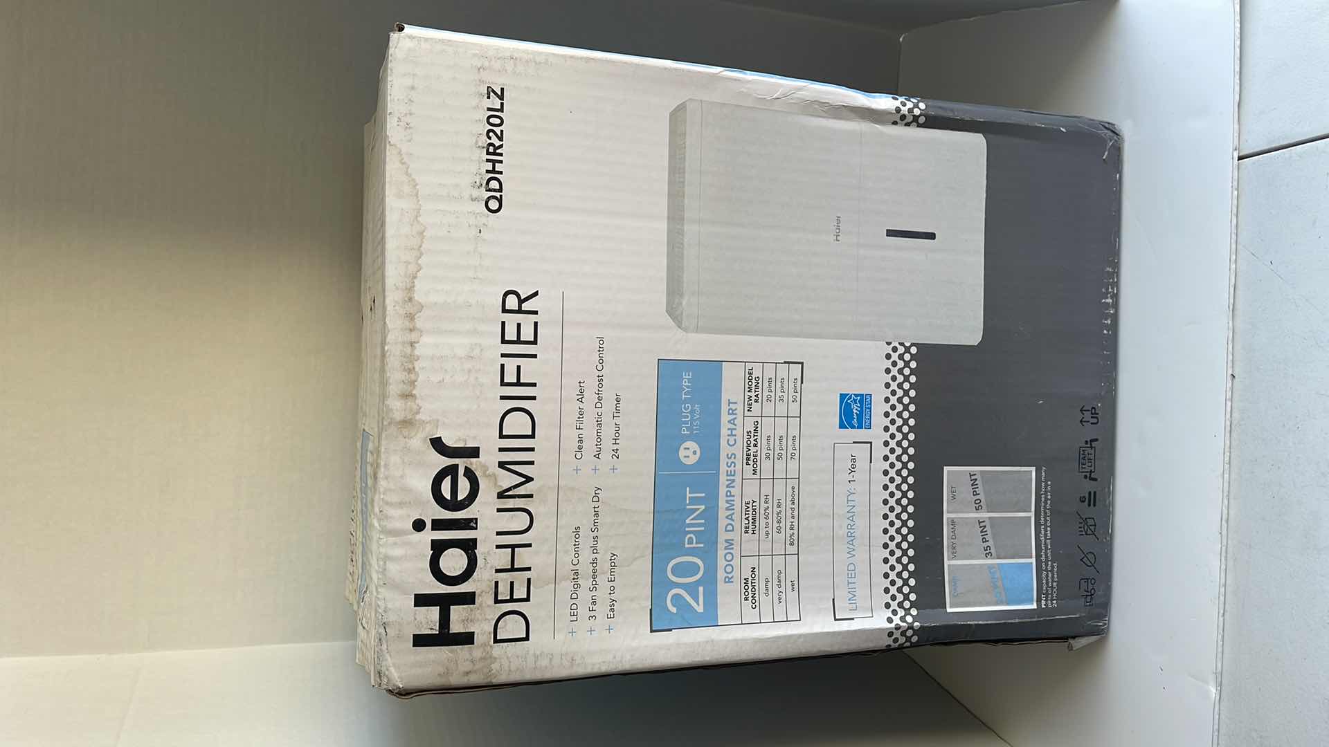 Photo 1 of HAIER DEHUMIDIFIER MODEL QDHR20LZ