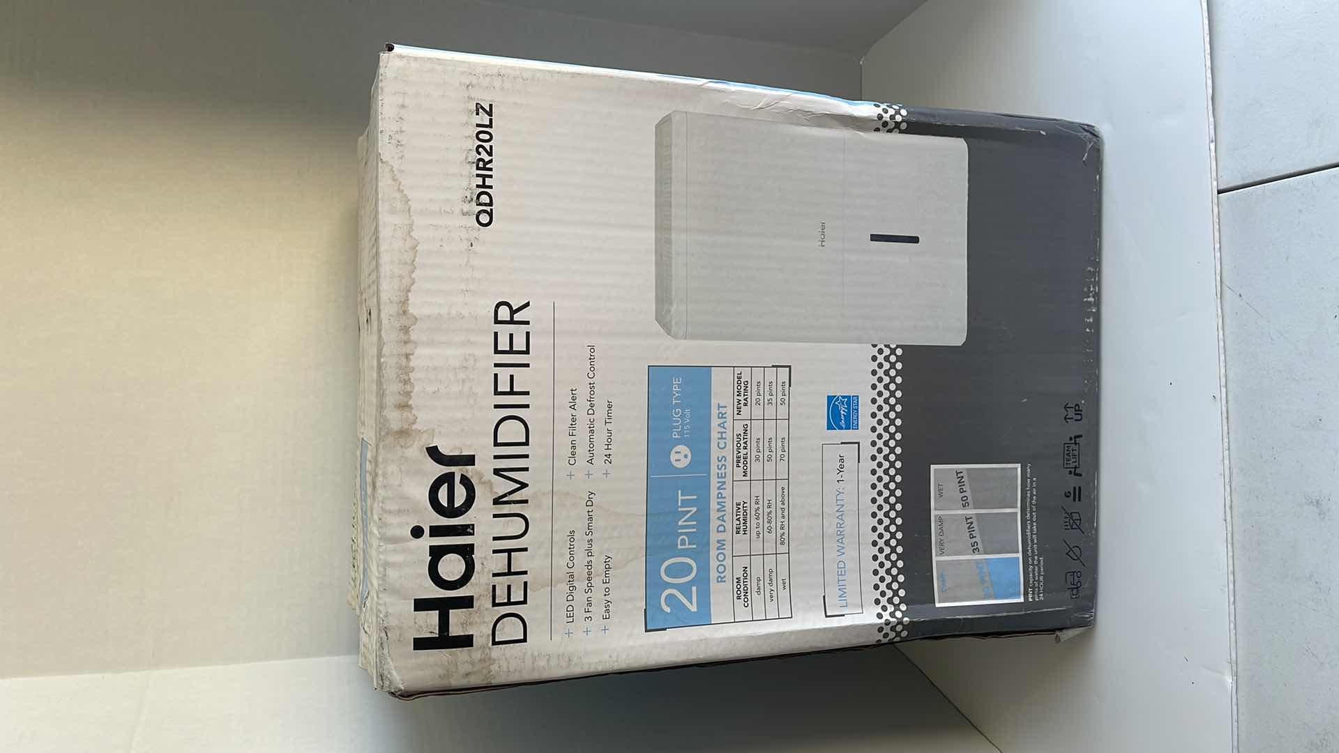 Photo 1 of HAIER DEHUMIDIFIER MODEL QDHR20LZ