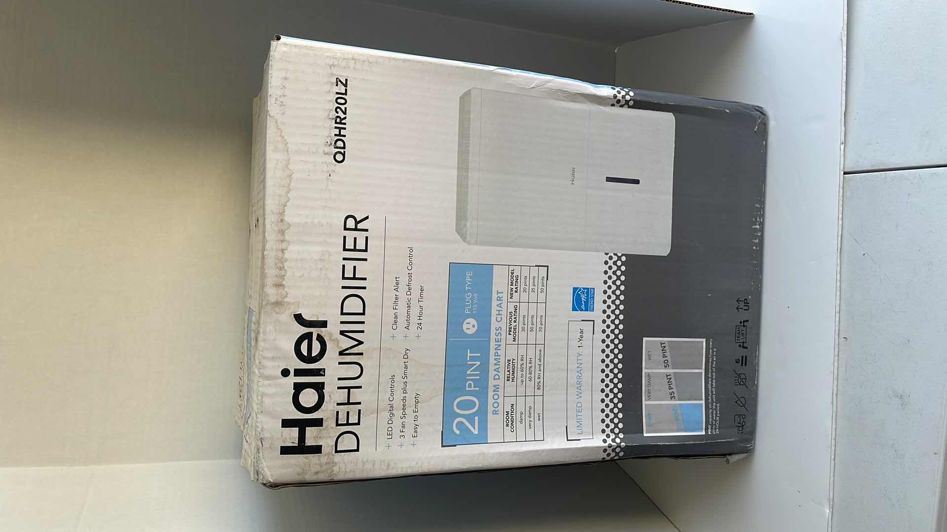 Photo 1 of HAIER DEHUMIDIFIER MODEL QDHR20LZ