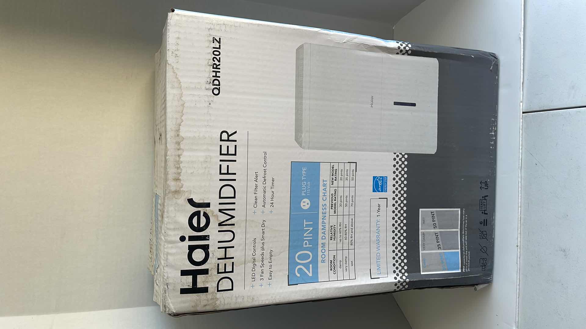 Photo 1 of HAIER DEHUMIDIFIER MODEL QDHR20LZ