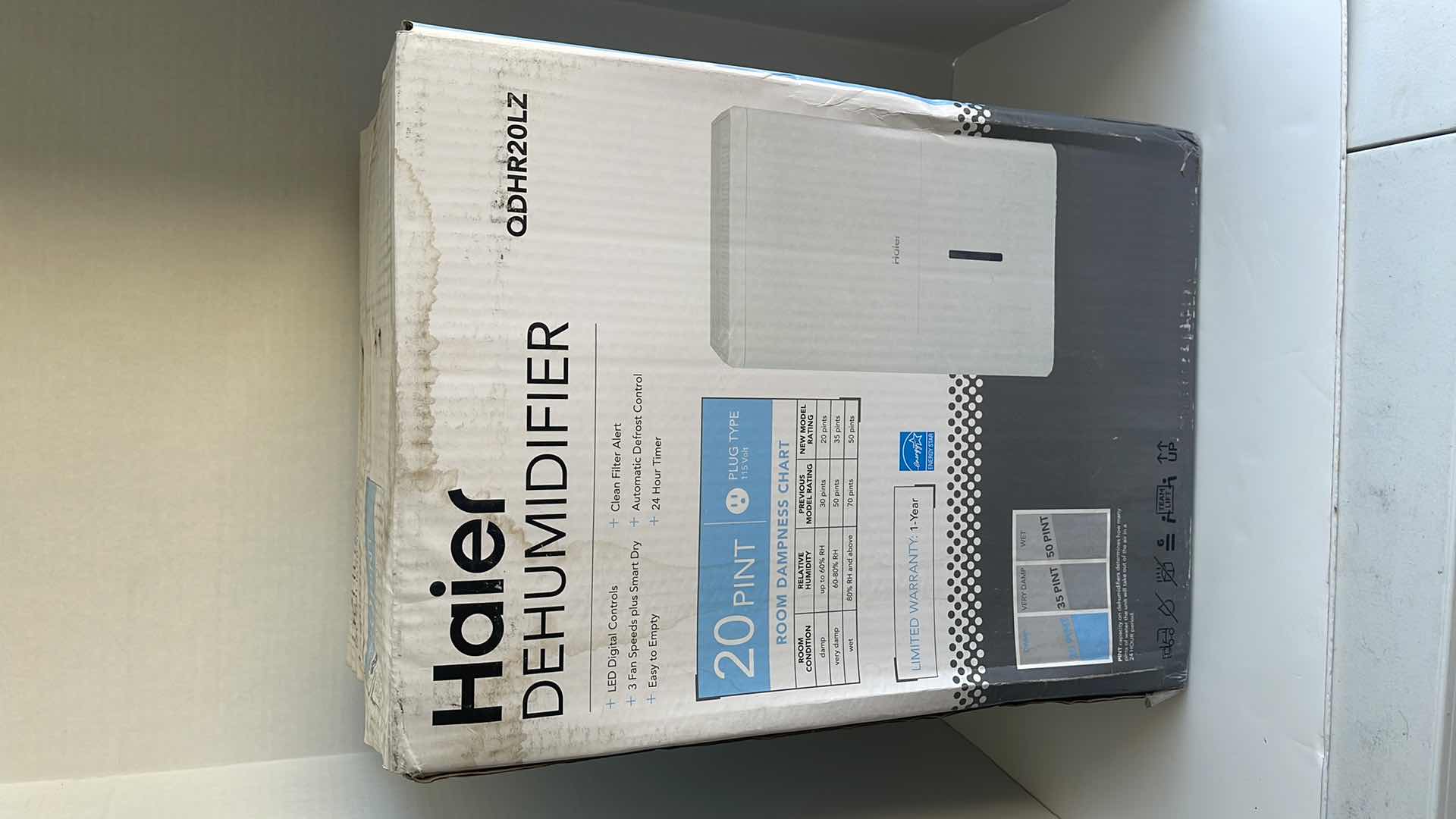 Photo 1 of HAIER DEHUMIDIFIER MODEL QDHR20LZ