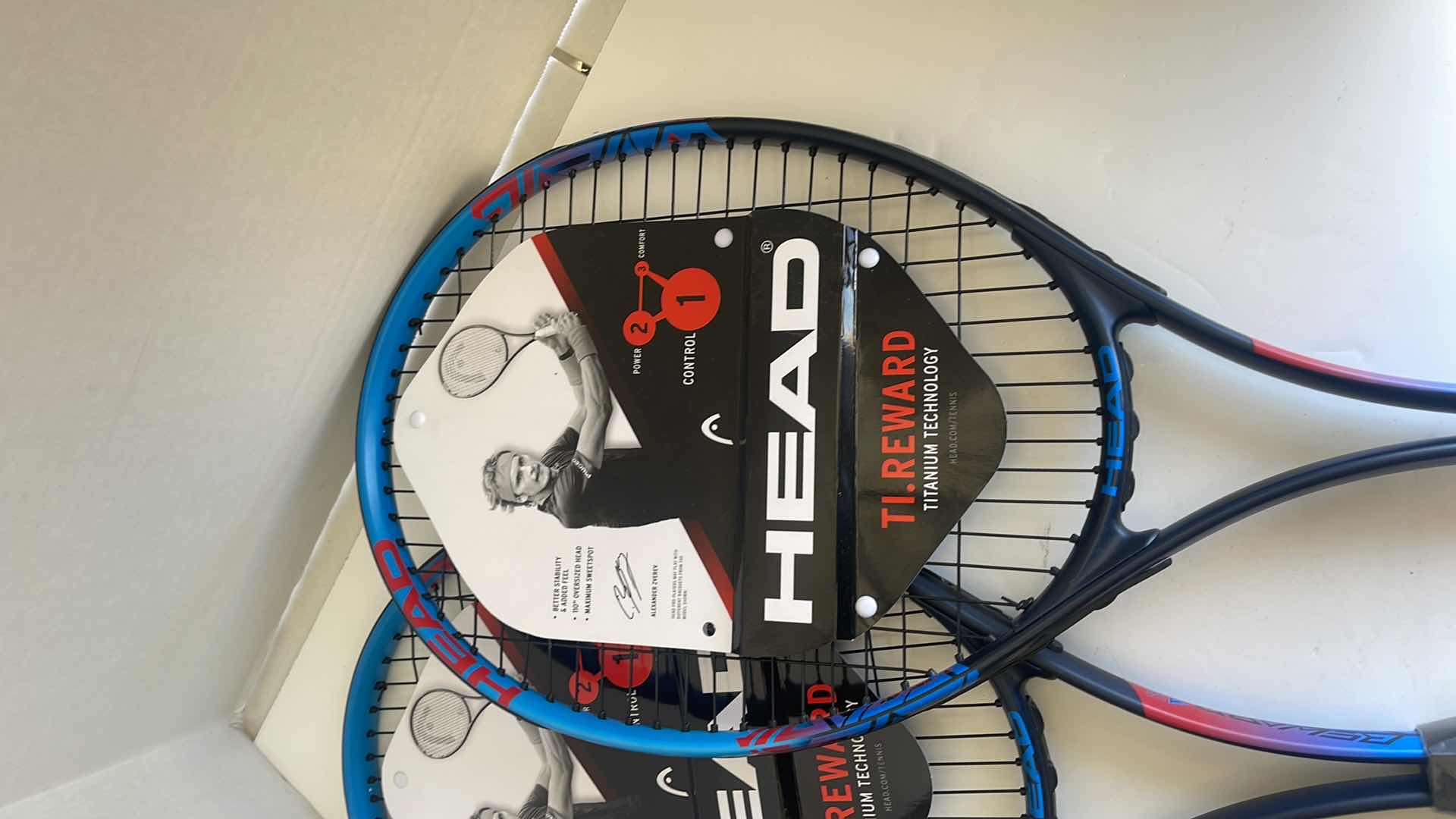 Photo 1 of 2 HEAD TI. REWARD TENNIS RACKETS