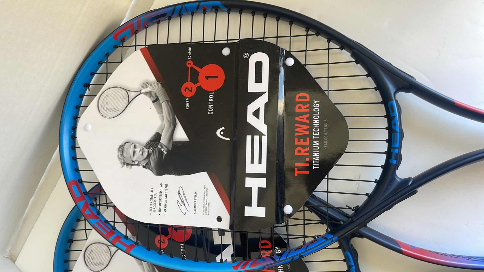 Photo 1 of 2 HEAD TI. REWARD TENNIS RACKETS