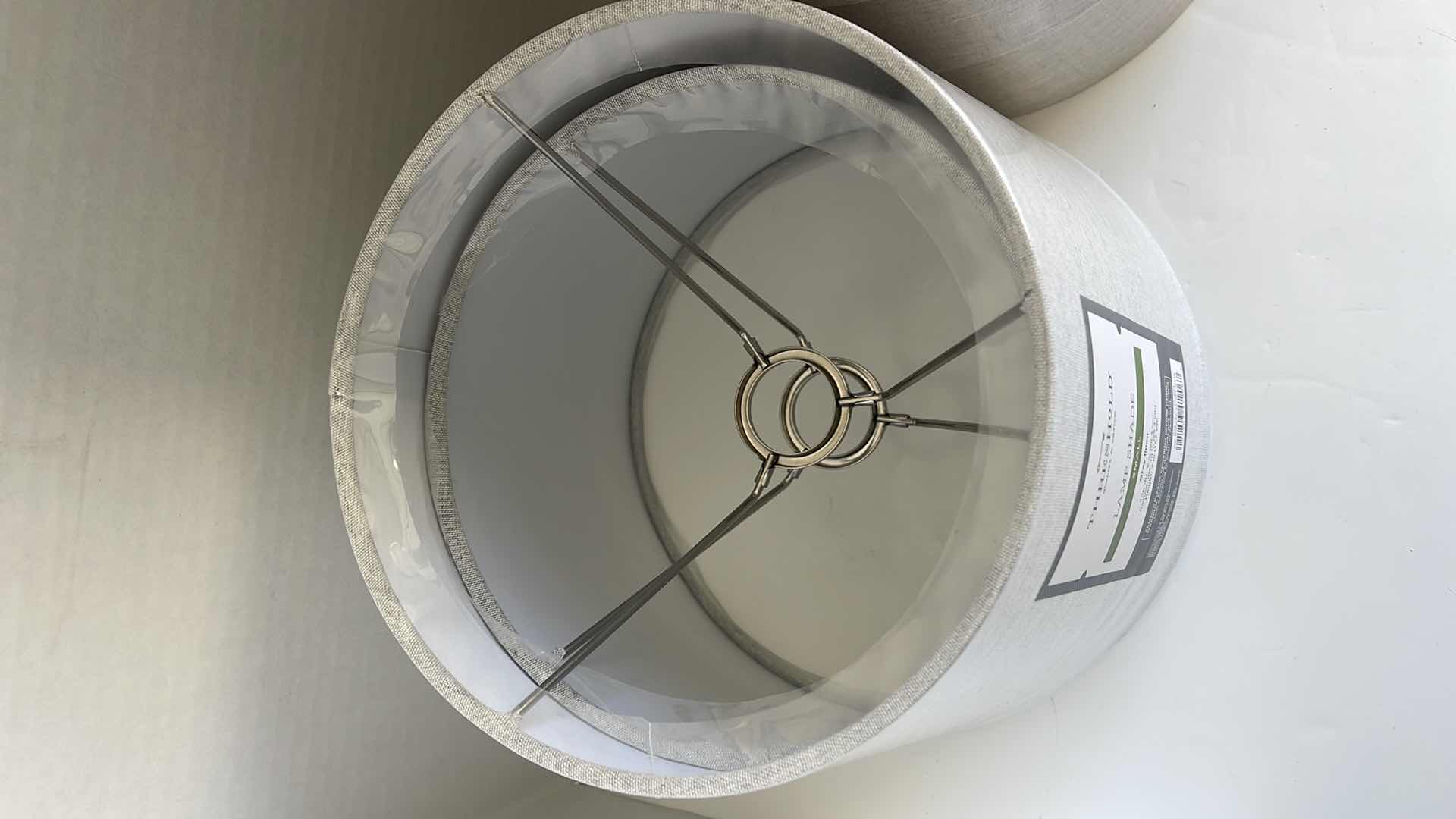 Photo 1 of 5 ASSORTED GRAY LAMP SHADES