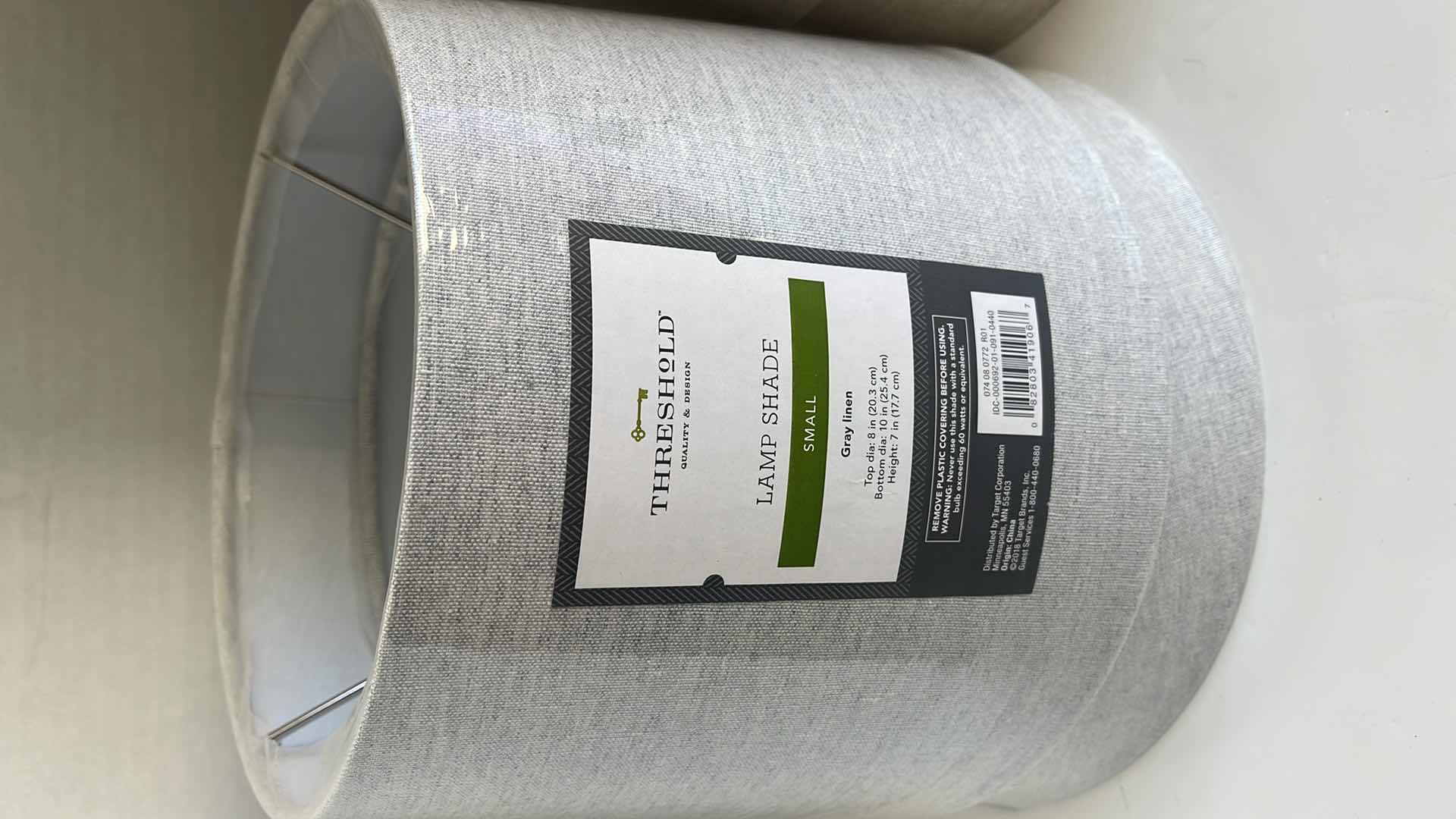 Photo 1 of 5 ASSORTED GRAY LAMP SHADES