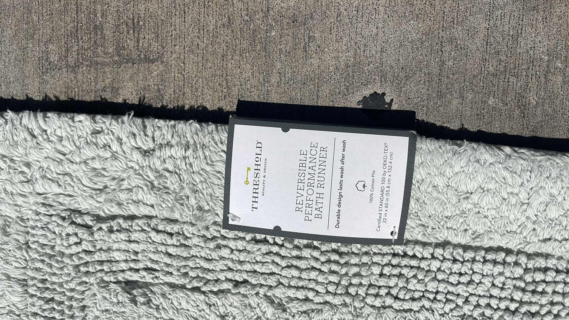 Photo 2 of THRESHOLD REVERSIBLE PERFORMANCE BATH RUNNER 22” X 60”