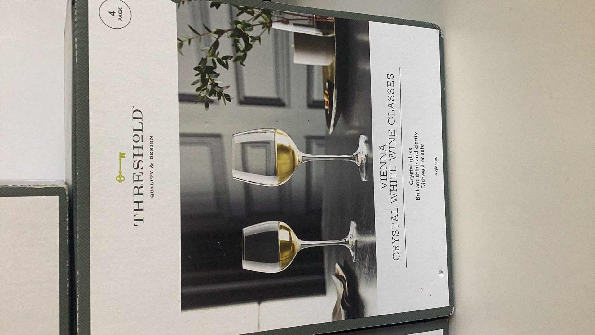 Photo 1 of THREE SETS OF 4 WINE GLASSES