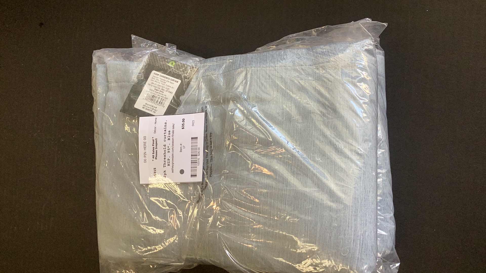 Photo 1 of TWO PACK OF THRESHOLD CURTAINS 95”