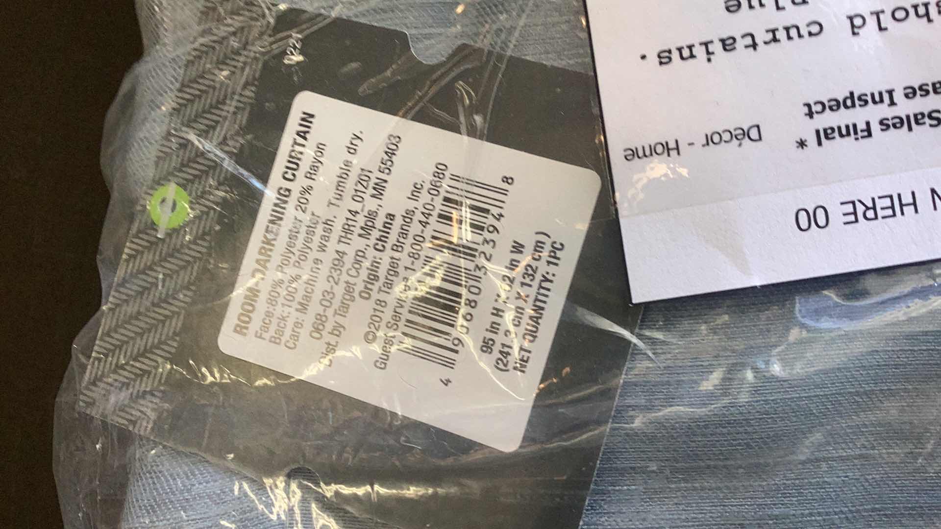 Photo 1 of TWO PACK OF THRESHOLD CURTAINS 95”