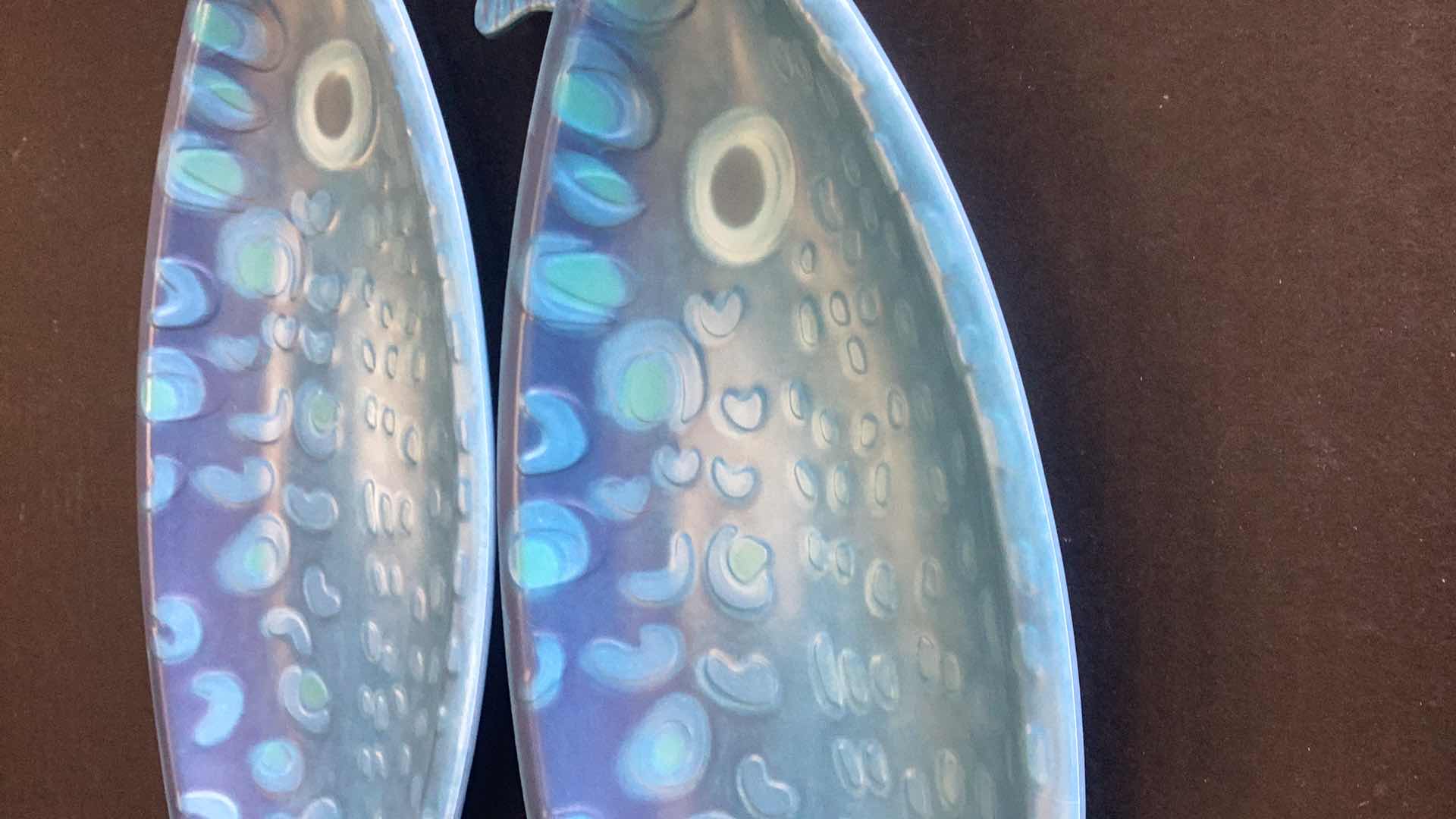 Photo 1 of THREE LARGE FISH INSPIRED DIP BOWLS LONGEST 16”