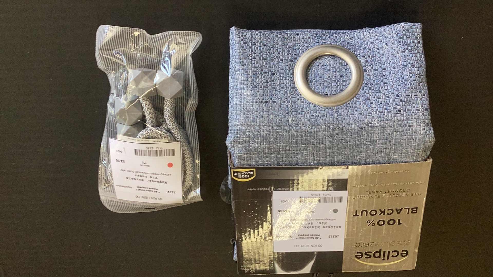 Photo 1 of 100 PERCENT BLACKOUT CURTAINS AND MAGNETIC TIE BACKS