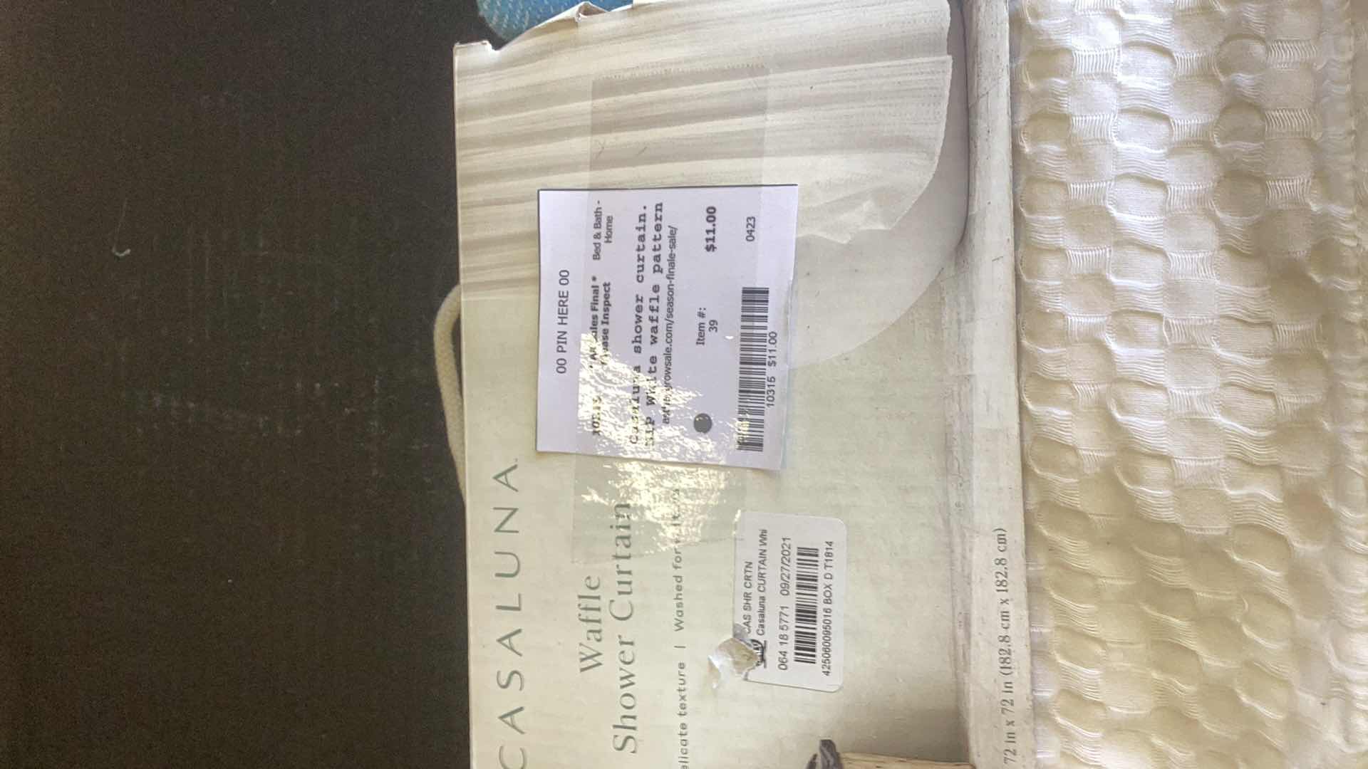 Photo 1 of WAFFLE SHOWER CURTAIN AND 4 PLACEMATS