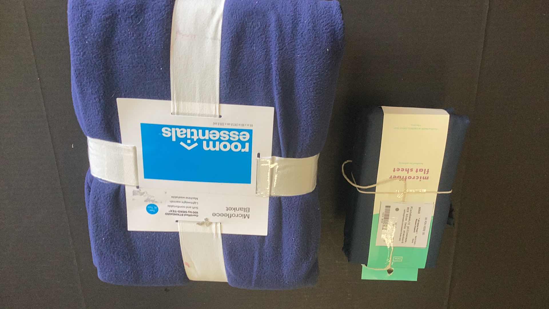 Photo 1 of MICROFLEECE BLANKET AND TWO MICRFIBER FLAT SHEET SETS