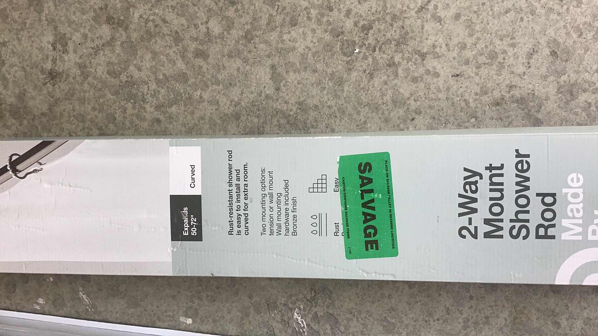 Photo 1 of CURVED SHOWER, TWIST TENSION, AND DOUBLE CURTAIN RODS