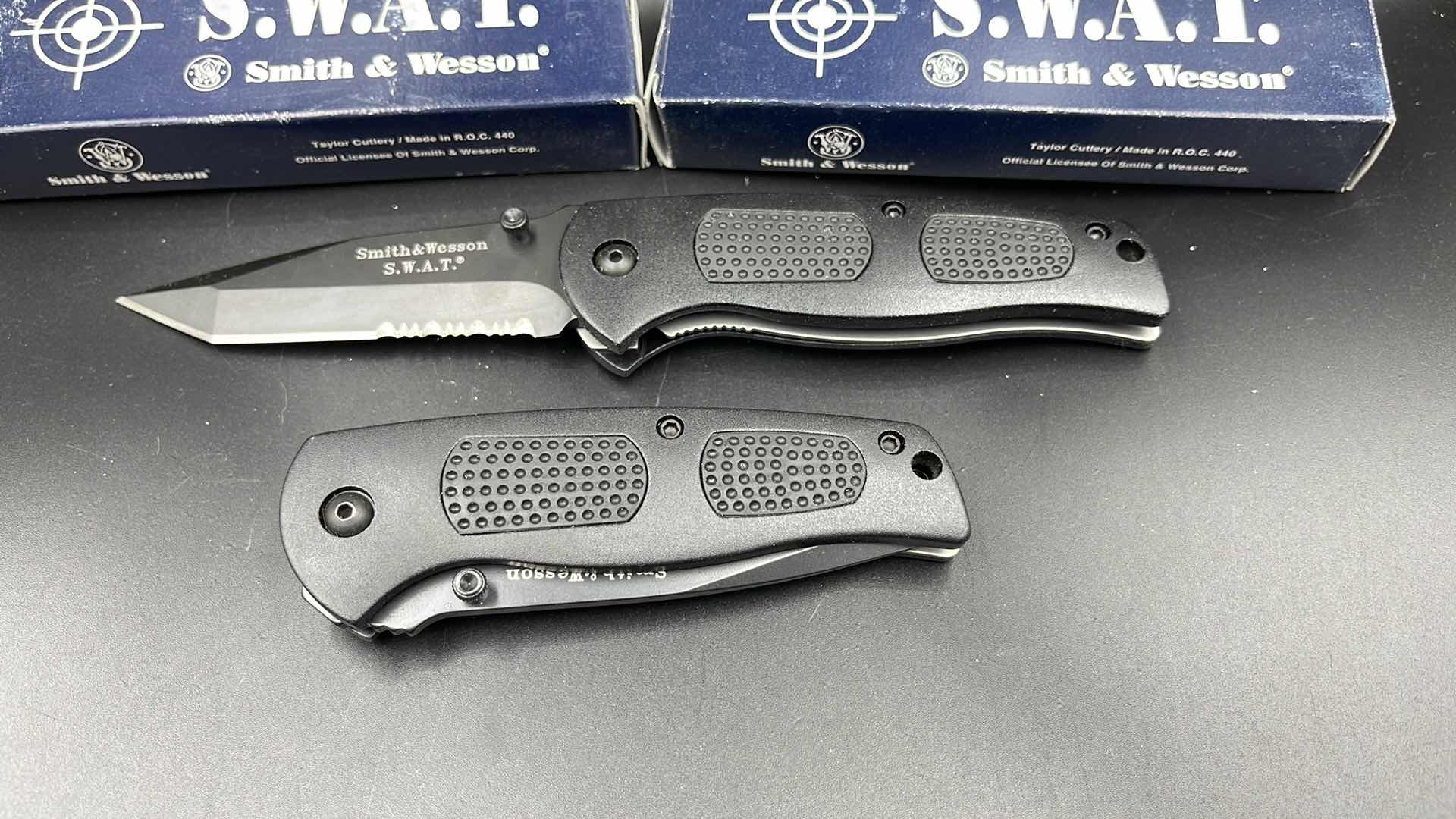 Photo 1 of 2 PC SMITH & WESSON S.W.A.T. KNIFE SW114