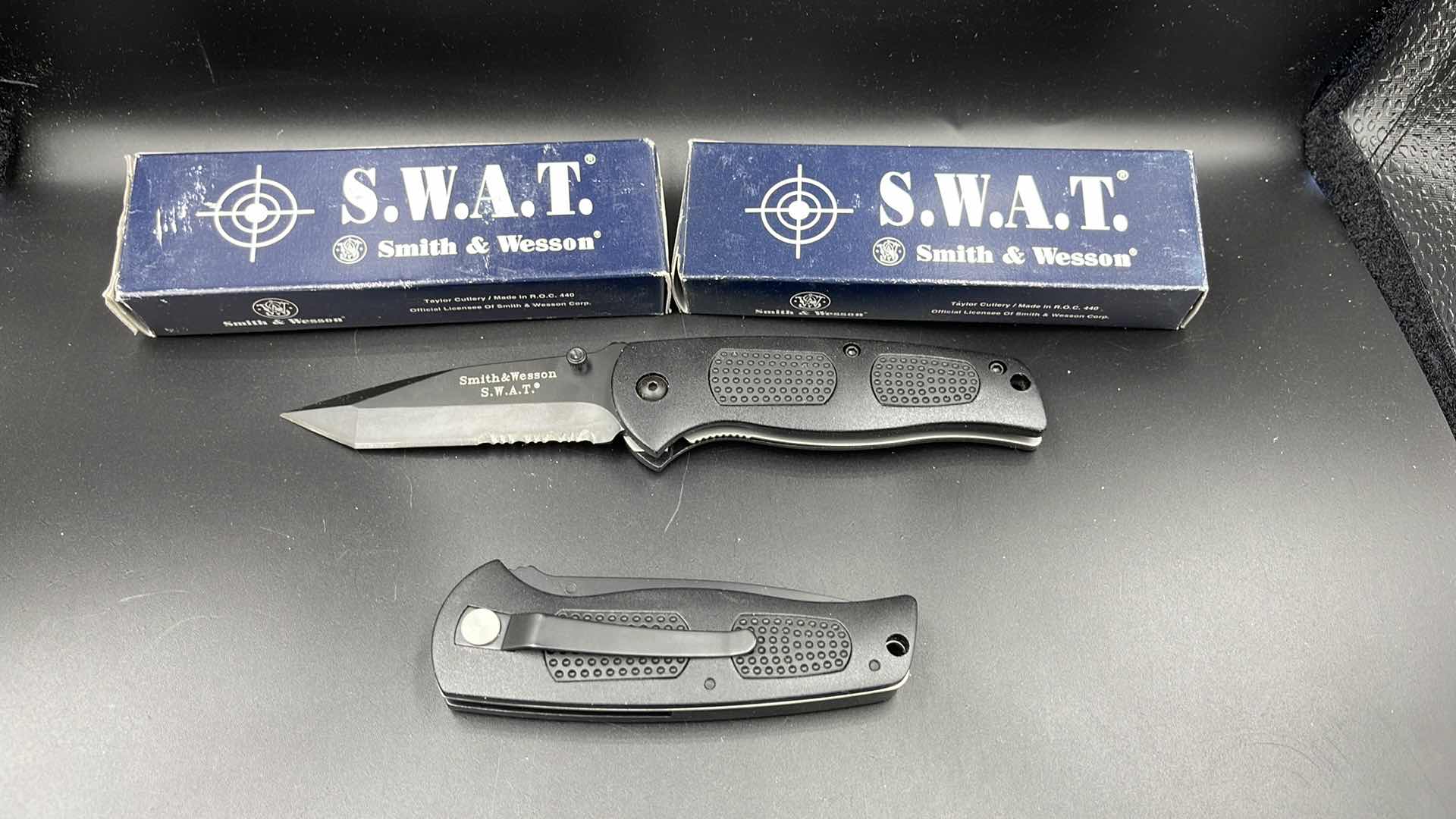 Photo 1 of 2 PC SMITH & WESSON S.W.A.T. KNIFE SW114
