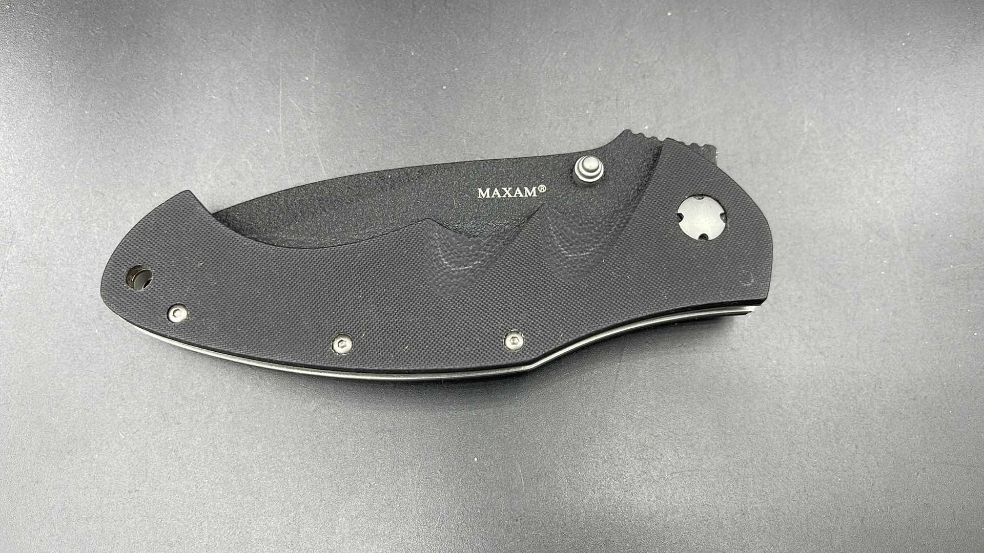 Photo 2 of MAXAM FOLDING BLACK HUNTING KNIFE 9”