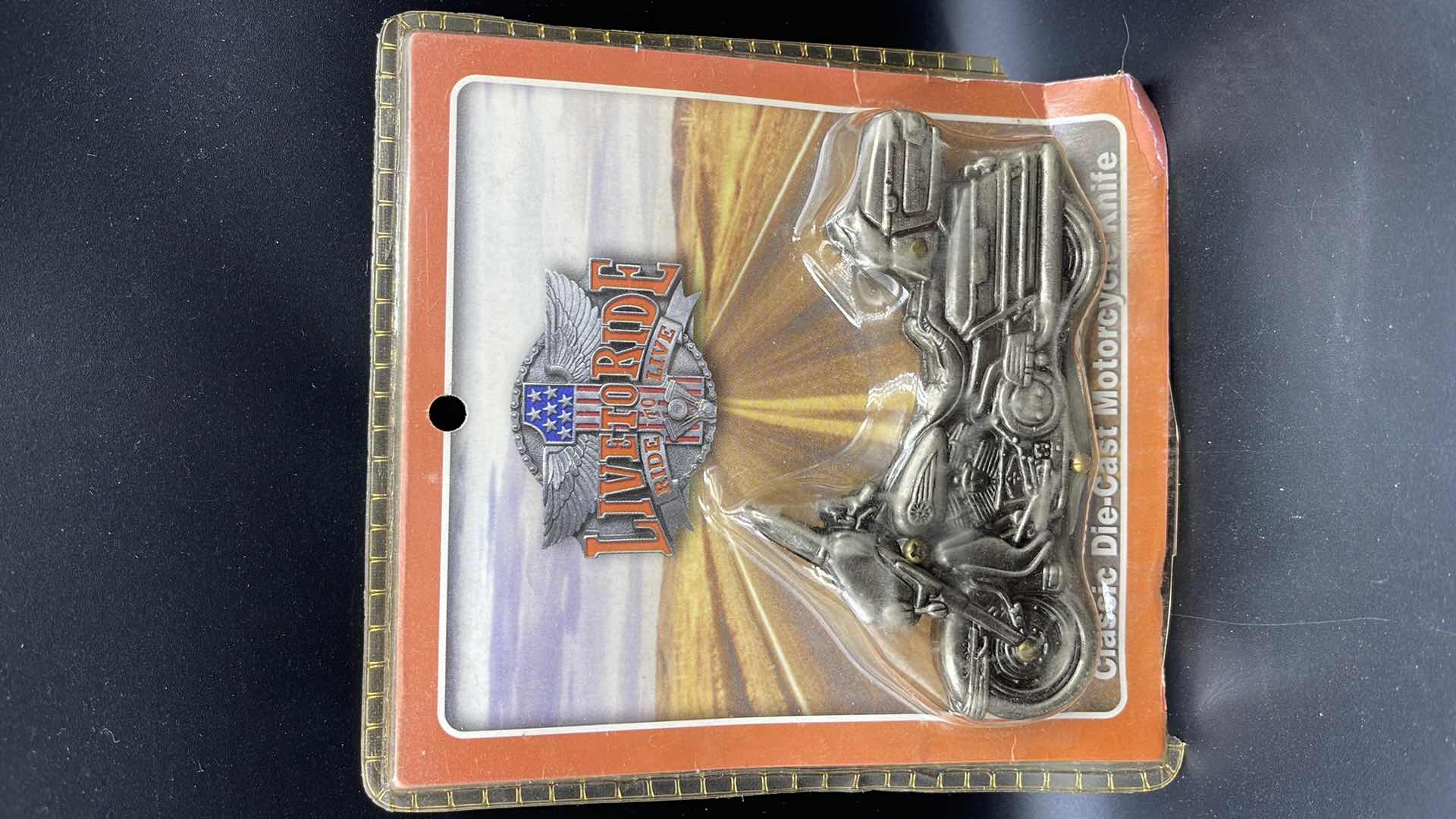 Photo 1 of LIVE TO RIDE DIE-CAST MOTORCYCLE KNIFE