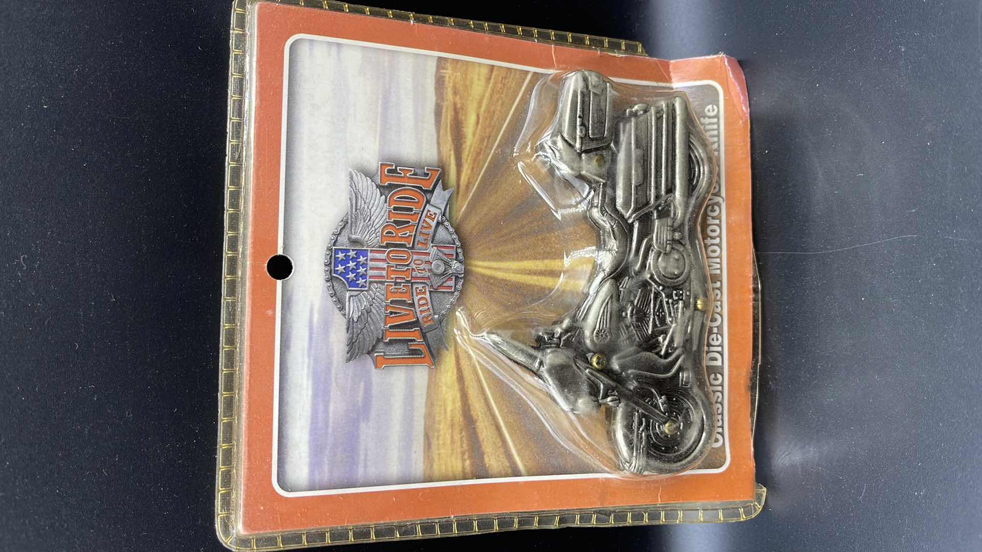 Photo 1 of LIVE TO RIDE DIE-CAST MOTORCYCLE KNIFE