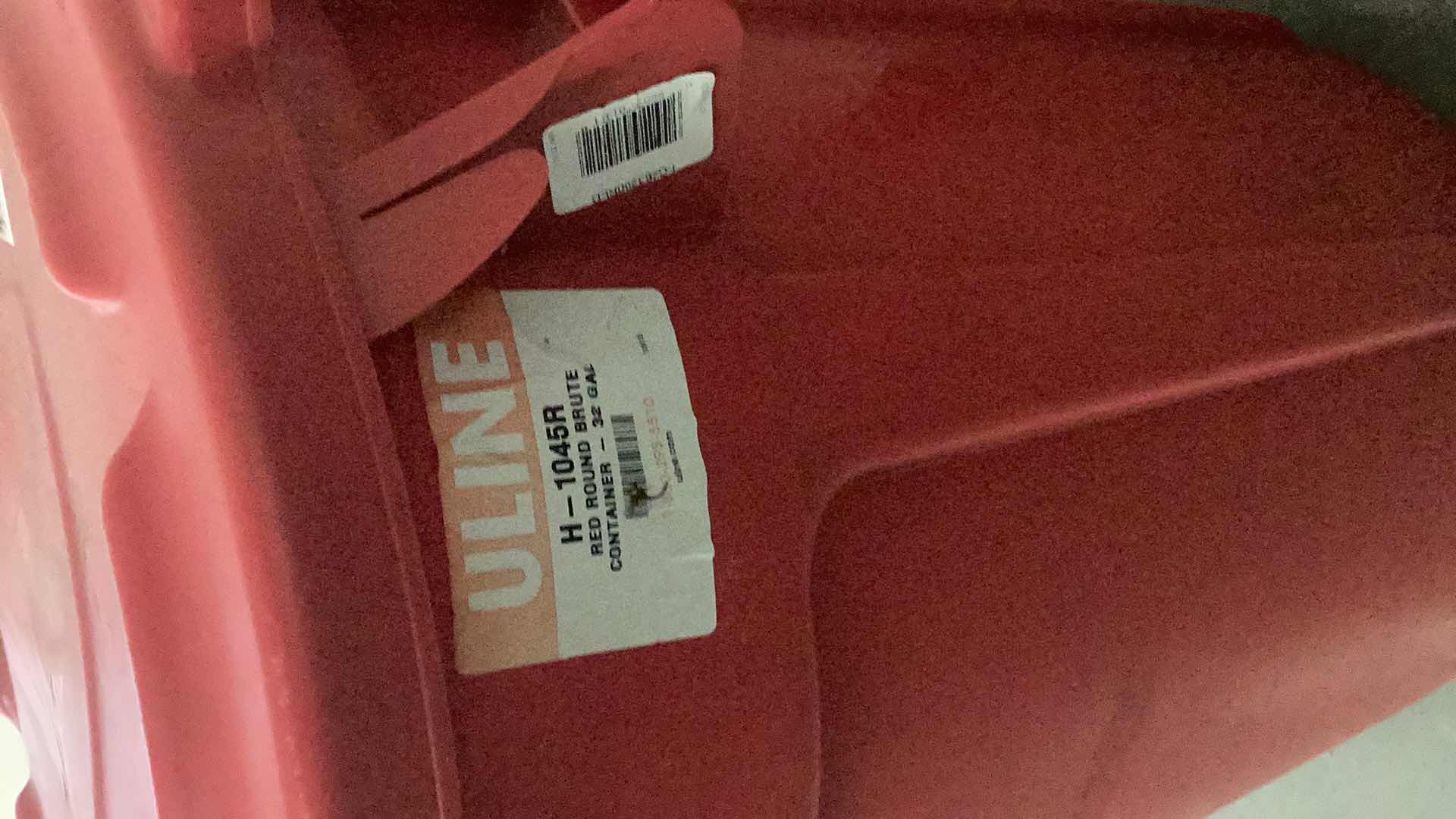 Photo 1 of RUBBERMAID BRUTE 32 GALLON HAZARDOUS WASTE CONTAINER WITH LID